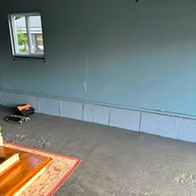 Empty garage after cleanout